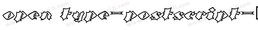 open type-postscript字体转换